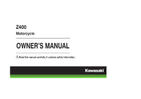 Kawasaki Z400 Owners Manual OCR